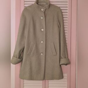 Appleseed Woman’s TAN Mohair Wool Blend Coat
